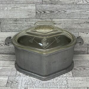 Guardian Service Aluminum Triangle Heart Shape‎ Pot W/Glass Lid